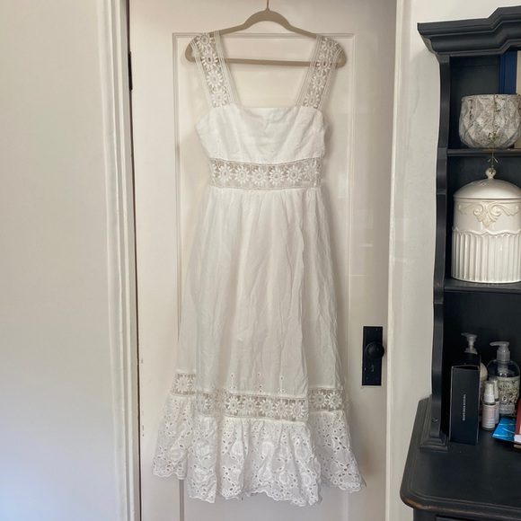 Fortunate One Long White Dress size Large - Picture 2 of 5